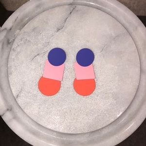5/$25 Purple, Pink & Orange Geometric Earrings